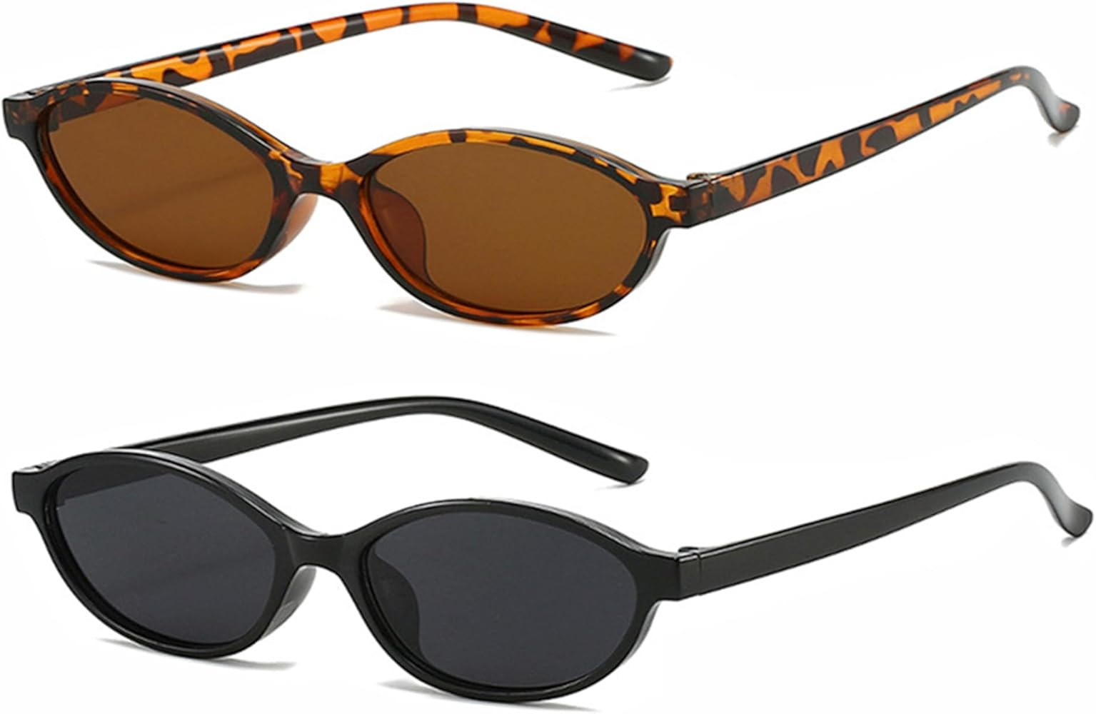 FSMILING Retro Oval Sunglasses for Women vintange 90s Trendy Chic Cat Eye Sunglasses Women | Amazon (UK)