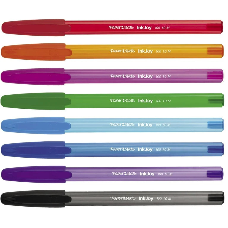 Paper Mate InkJoy 100ST Ballpoint Pens, Medium Point (1.0mm), Assorted, 18 Count | Walmart (US)