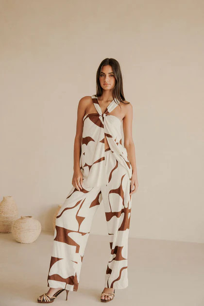 Ellira Jumpsuit - Sunroom Chocolate | Sabo Skirt US