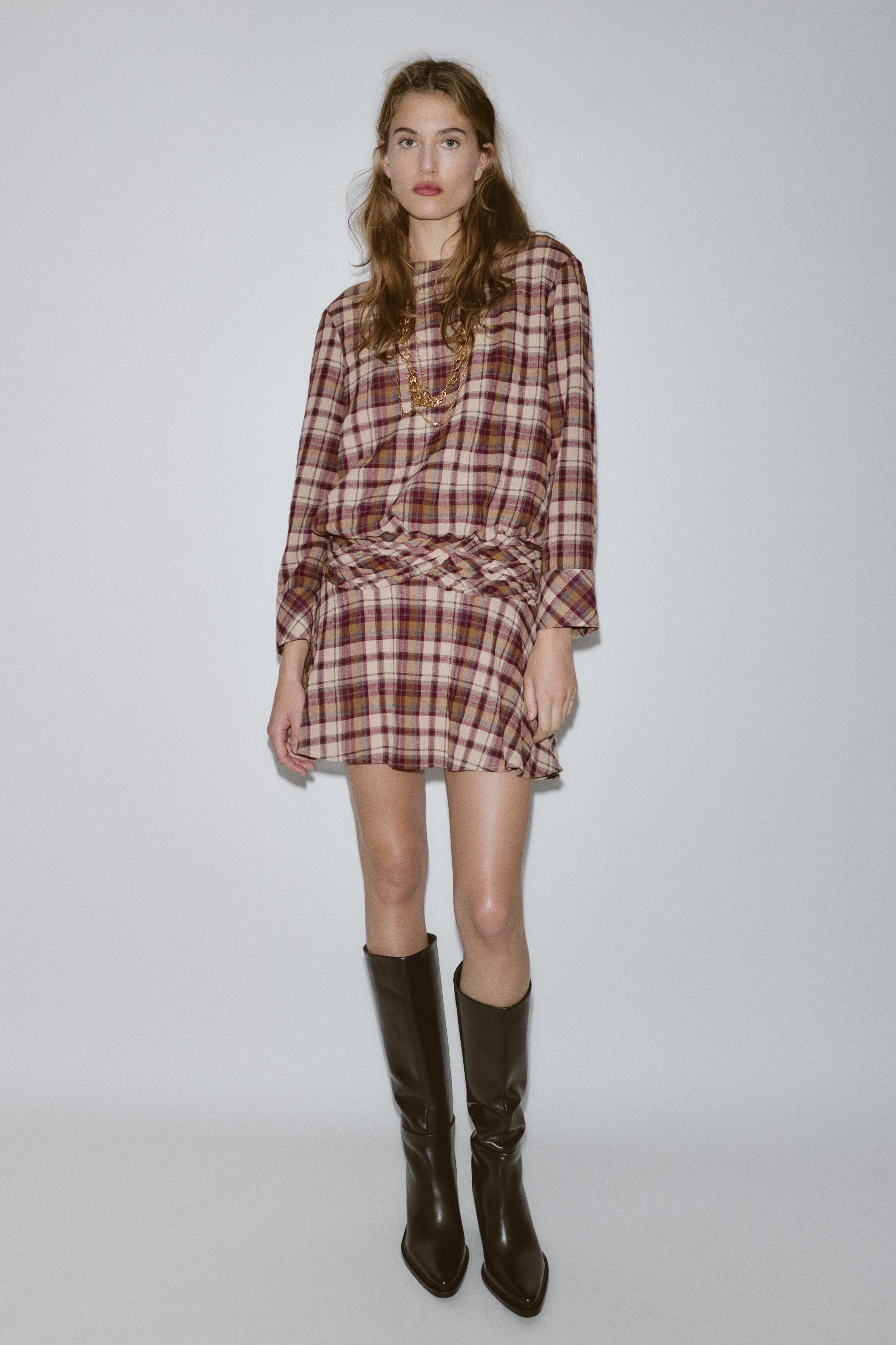 PLAID MINI DRESS | Zara US