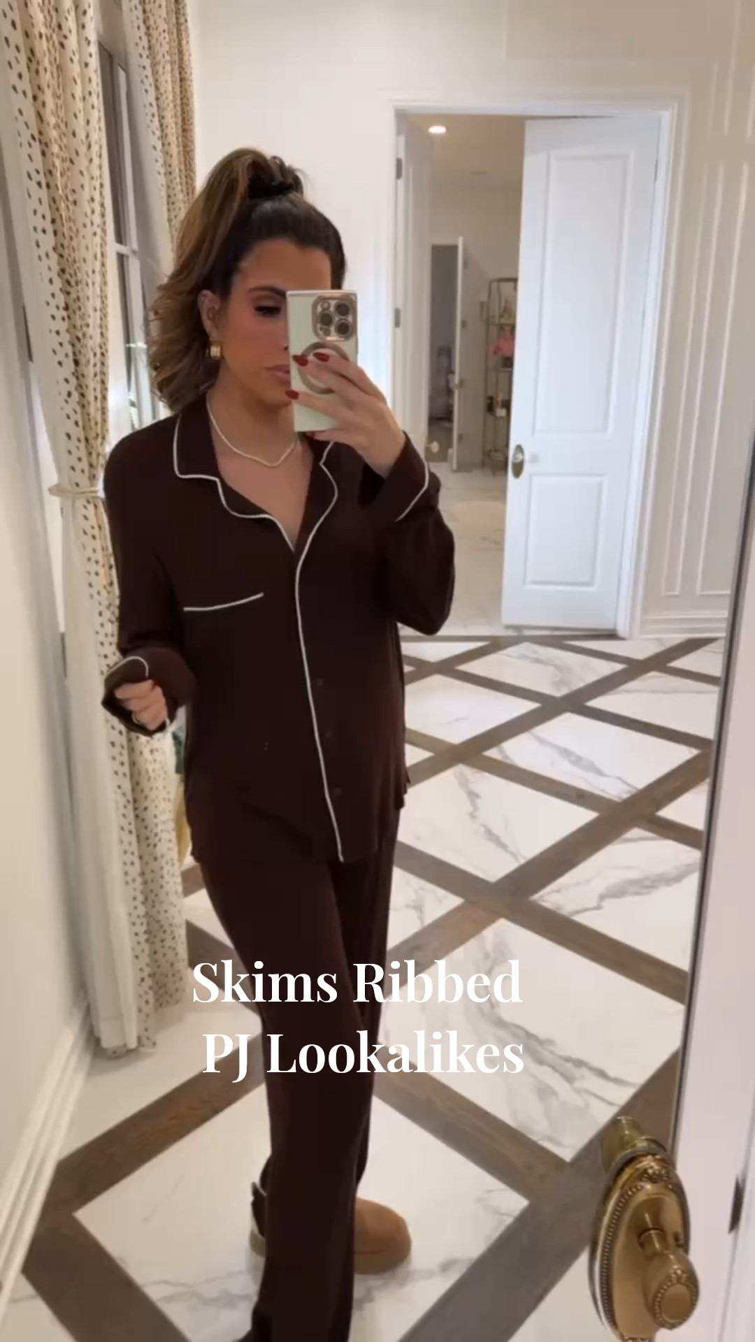 These ribbed pajamas are a great lookalike for Skims! I’m wearing a size medium in this set! They are on sale for 30% off right now- grab this set for $28 today!! 

Skims dupe, Pajamas, Matching pajamas, Ribbed pajamas, chocolate brown pajamas, matching PJs, Target haul, Thanksgiving, Christmas, Black Friday, Cyber Monday, Emily Ann Gemma

#LTKFindsUnder50 #LTKSaleAlert #LTKGiftGuide