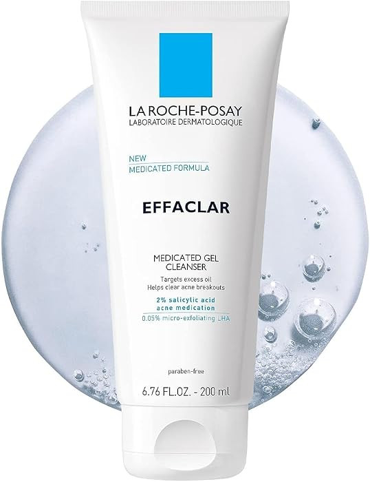 La Roche-Posay Effaclar Medicated Gel Cleanser, 2% Salicylic Acid Cleanser + LHA + Glycerin, Derm... | Amazon (US)