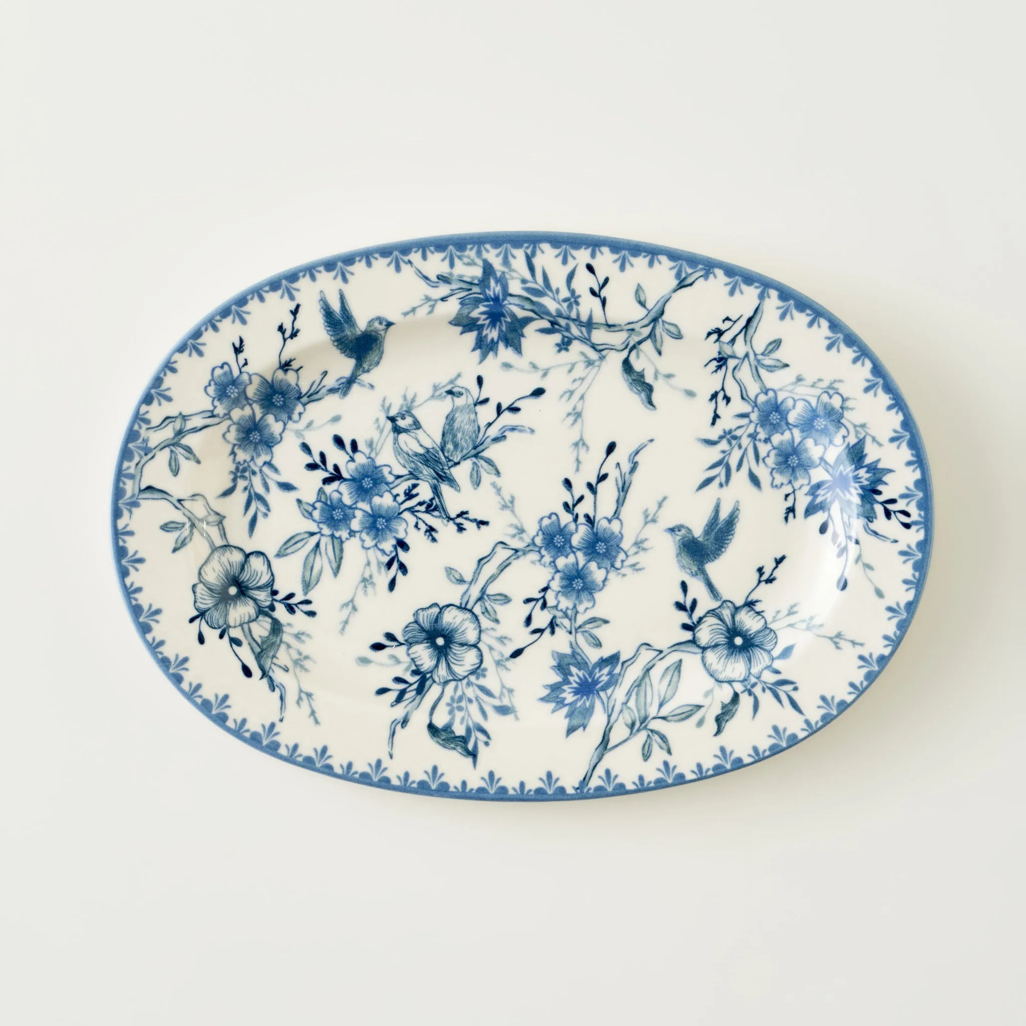 Bleu Blanc Porcelain Serving Platter - 12" - Bella Maison | Bella Maison USA