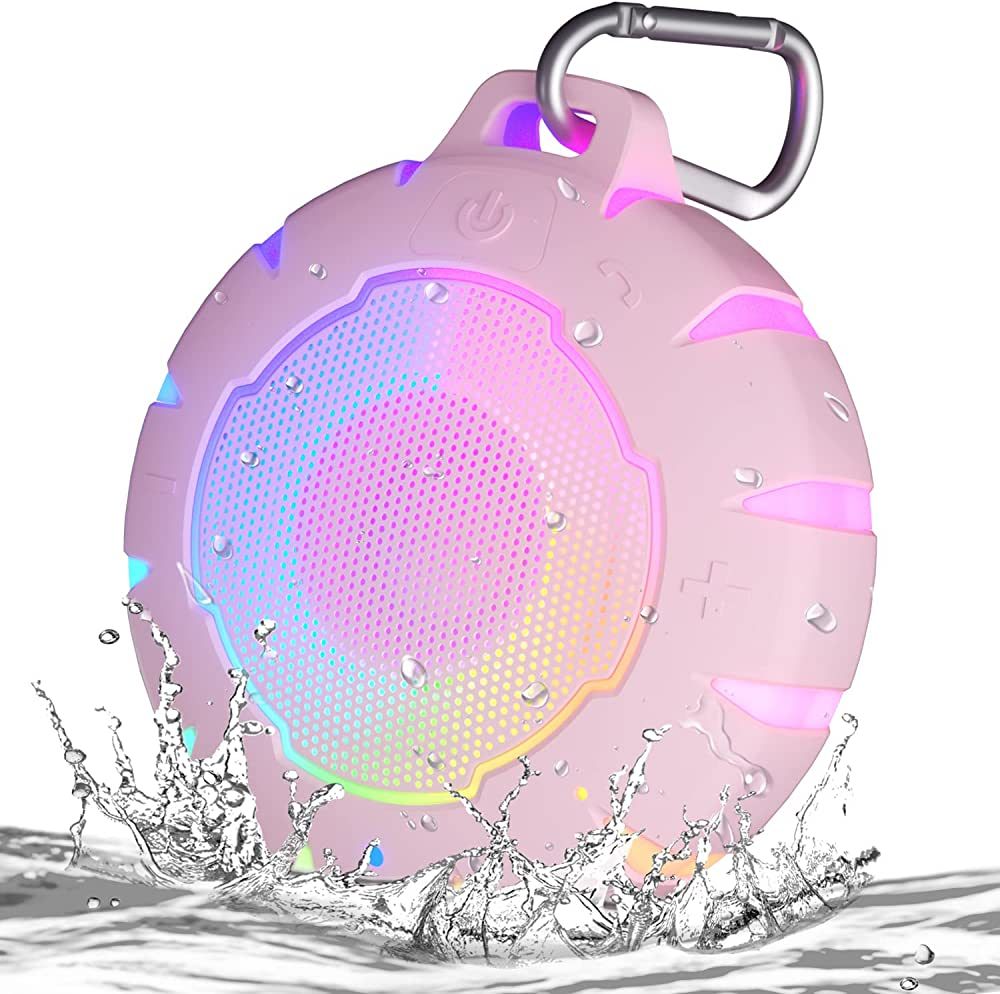 HEYSONG Waterproof Bluetooth Speaker, Shower Speaker with HD Sound, LED Light, Floating, Lightwei... | Amazon (US)
