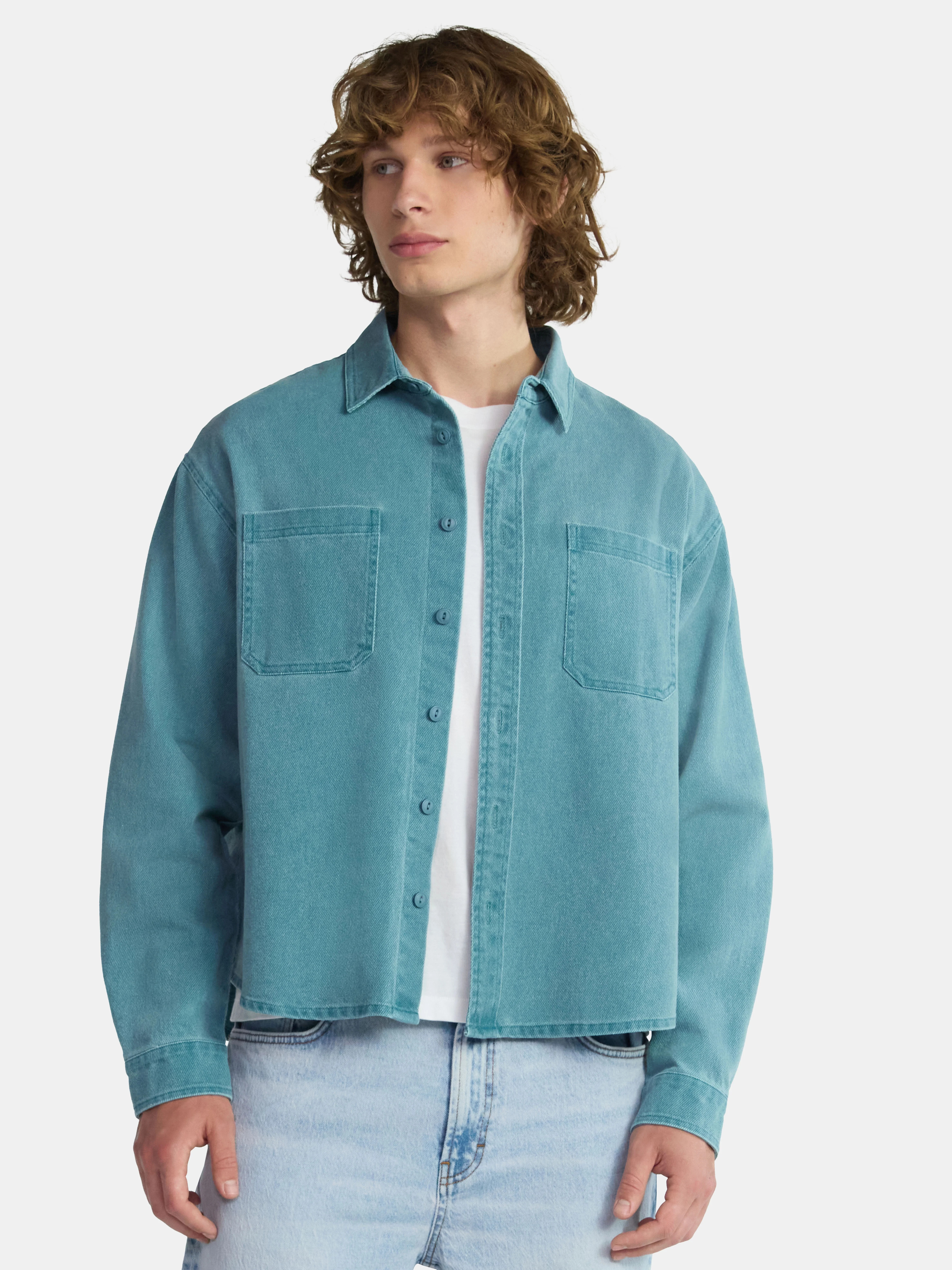 No Boundaries Twill Shirt with Long Sleeves, Men's and Big Men's | Walmart (US)