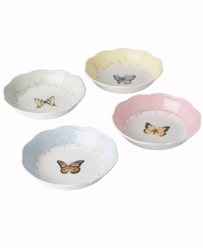 Lenox Butterfly Meadow Porcelain Fruit Dishes, Set of 4 - Macy's | Macy's