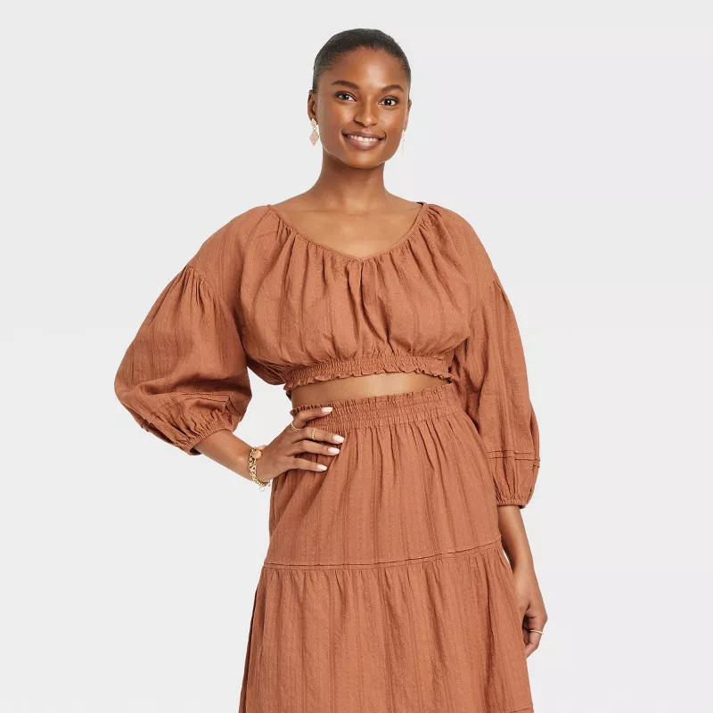 Women's Long Sleeve Crop Top - Universal Thread™ | Target