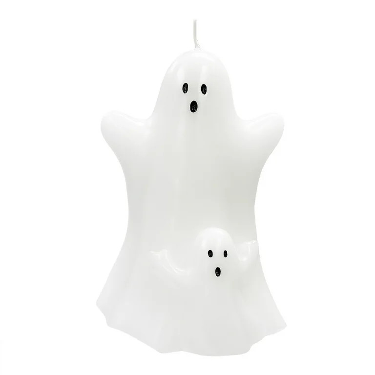 Mainstays Unscented Ghost Candle, 6.4 inches, White | Walmart (US)