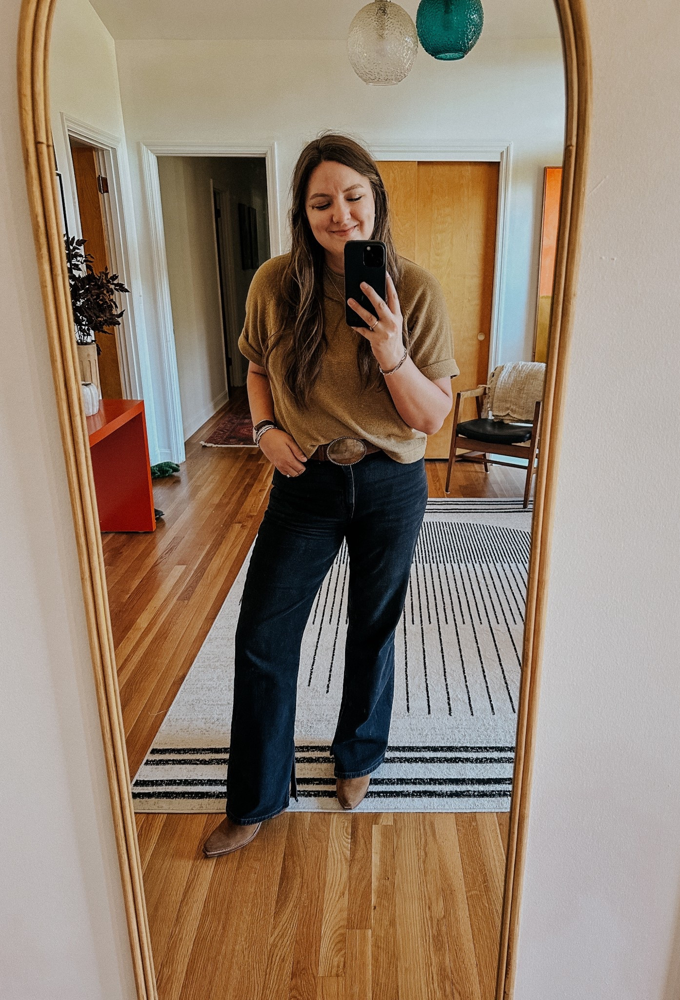 Easy church ootd. I love these jeans. Forgiving, yet the flare can be dressed up or down. 

Black denim, flare denim, suede boots, cowgirl boots, Tecovas


#LTKdayinmylife #LTKootd #LTKSeasonal