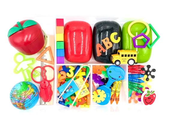 School Play Dough Kit Early Learning Busy Box ABC School Bus | Etsy | Etsy (US)