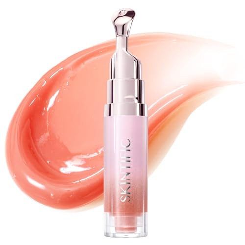 SKINTIFIC Brightening Lip Serum, Hydrating & Plumping (05 Peach Rose) | Amazon (US)