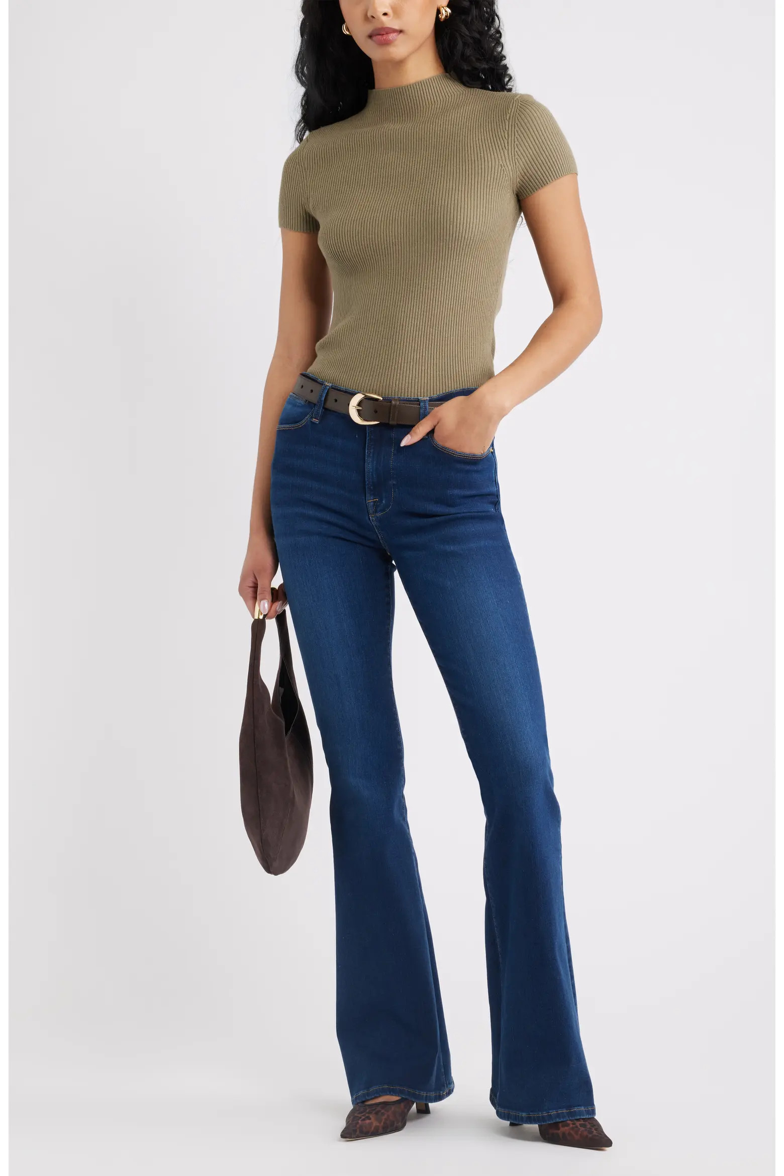 Rib Knit Mock Neck Sweater (Women) | Nordstrom | Nordstrom