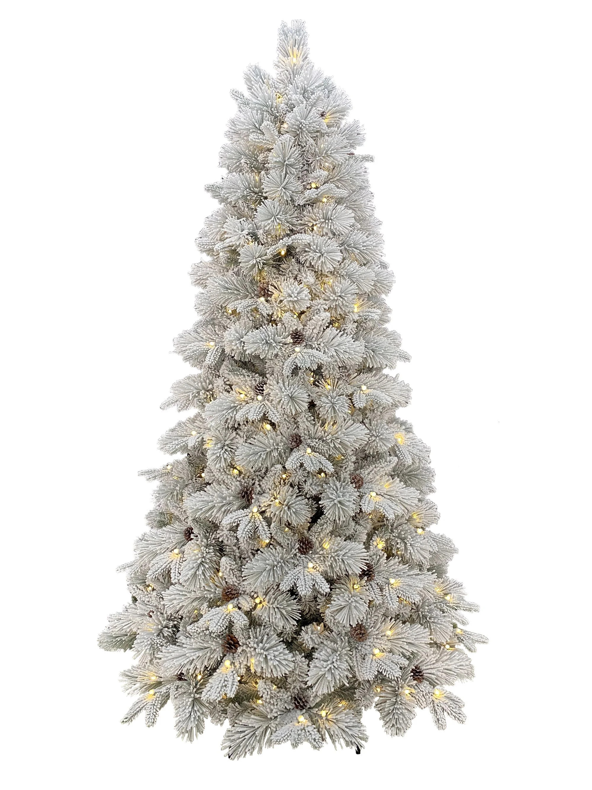 Holiday Time Flocked Prelit Bellmont Christmas Tree with Color Changing LED Lights, 7.5-feet - Wa... | Walmart (US)