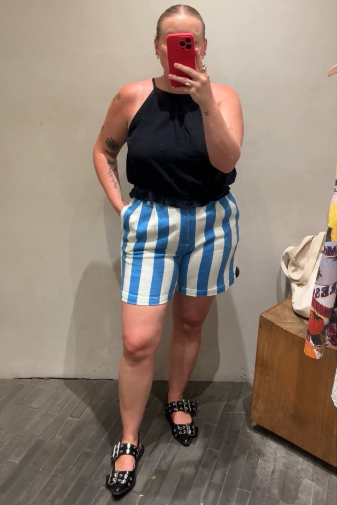anthropologie summer finds, maeve striped dad shorts, pilcro ruffle tank top, steve madden graya flats, midsize style, summer outfits

#LTKFindsUnder50 #LTKMidsize #LTKStyleTip