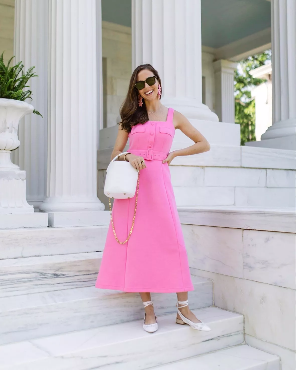 tuckernuck pink dress you had me at hot dupioni silk @tuckernuck #tuckernuck #tuckernucking Comment SHOP below to receive a DM with the link to shop this post on my LTK https://liketk.it/56HGW A chic sundress made for seaside strolls This sleeveless midi dress is perfect for sunny getaways Red And Pink Dress |