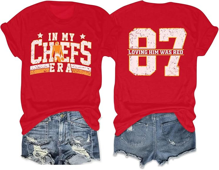 in My Game Day Era Shirts Women Game Day Football Season Number 87 Shirt | Amazon (US)