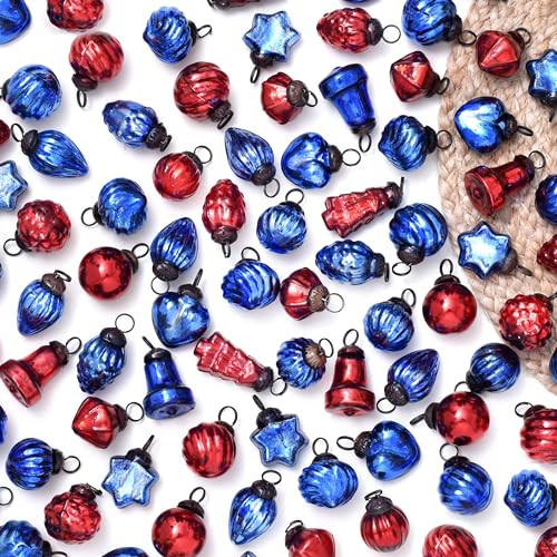 25 Red Christmas Ornaments- Vintage Christmas Decoration- Red Christmas Tree Ornaments- Red Christmas Tree Decorations- Red Mini Ornaments- Red Christmas Ball | Amazon (US)