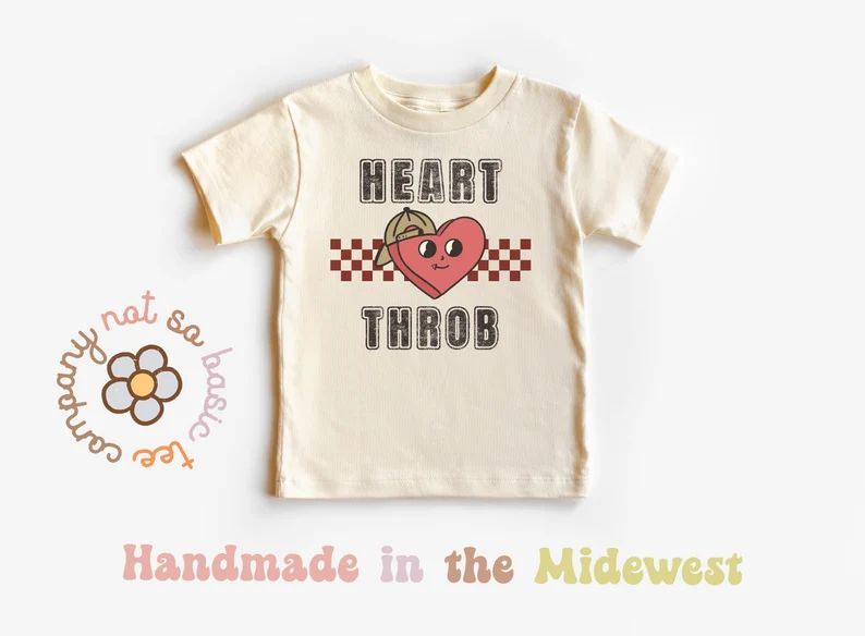 Heart Throb Valentine Shirt, Valentine's Day Baby Shirt, Boy Valentine Baby, Toddler Shirt, Heart... | Etsy (US)