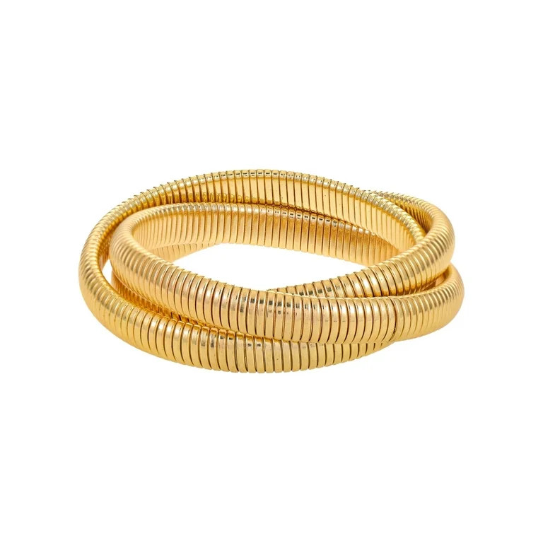 Time and Tru Women's Gold-Tone Twist Bangle Bracelet, 1 Piece - Walmart.com | Walmart (US)