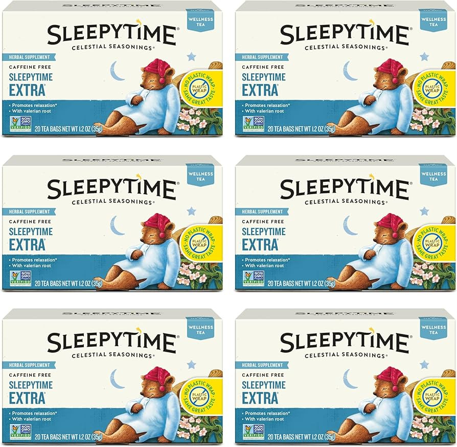 Celestial Seasonings Sleepytime Extra Herbal Tea, Promotes Relaxation, 20 Count (Pack of 6) | Amazon (US)