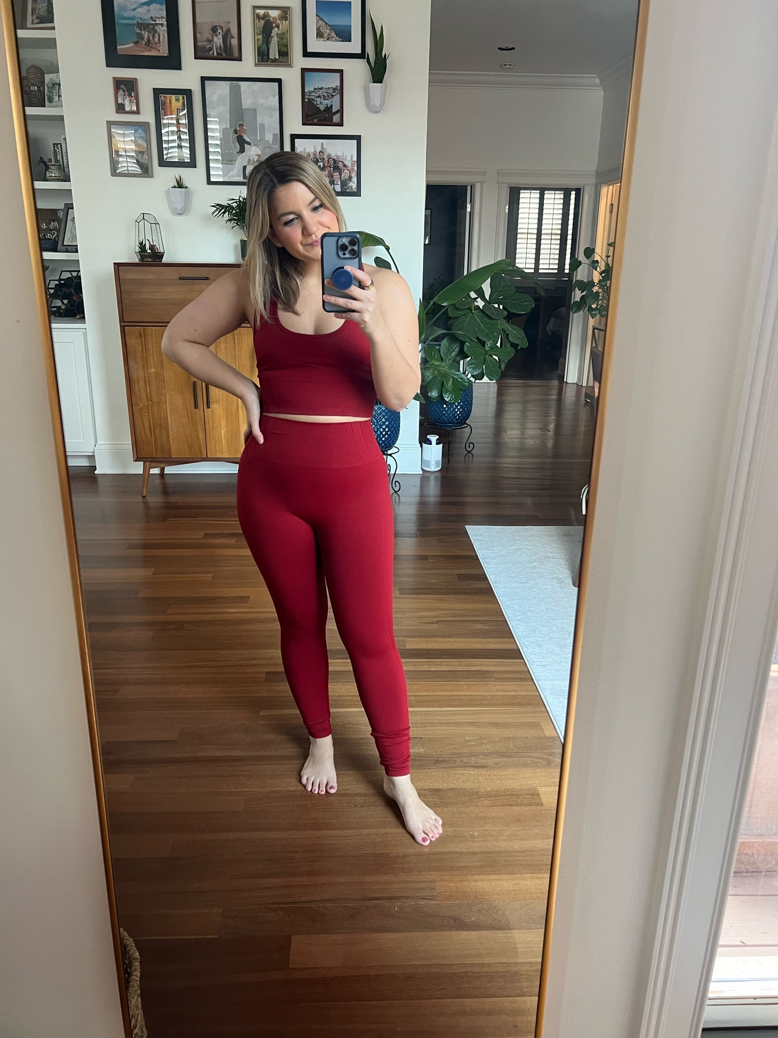 This seamless set is very comfortable but not very supportive and the waistline moved a lot when I tested out a quick yoga flow. I think if you have a perfect body, you’ll love it - but if you don’t, you’d like one of the other sets I tried on way better!
Bra - small
Leggings - small 

#LTKfit #LTKunder100