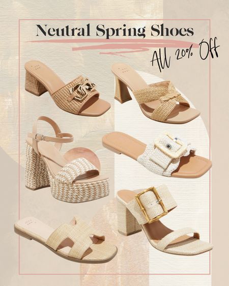 Neutral spring shoes all 20% off at Target! 

#LTKsalealert #LTKSeasonal #LTKshoecrush