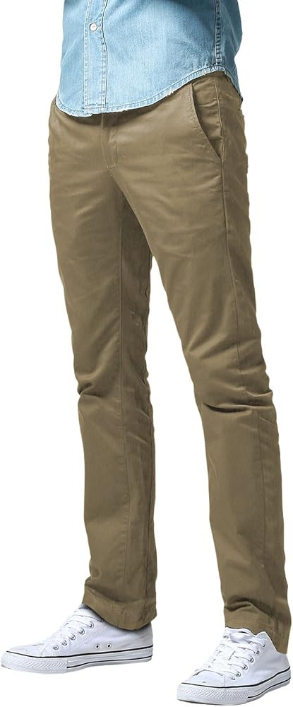 Match Men's Tapered Flat Front Casual Chino Pants | Amazon (US)