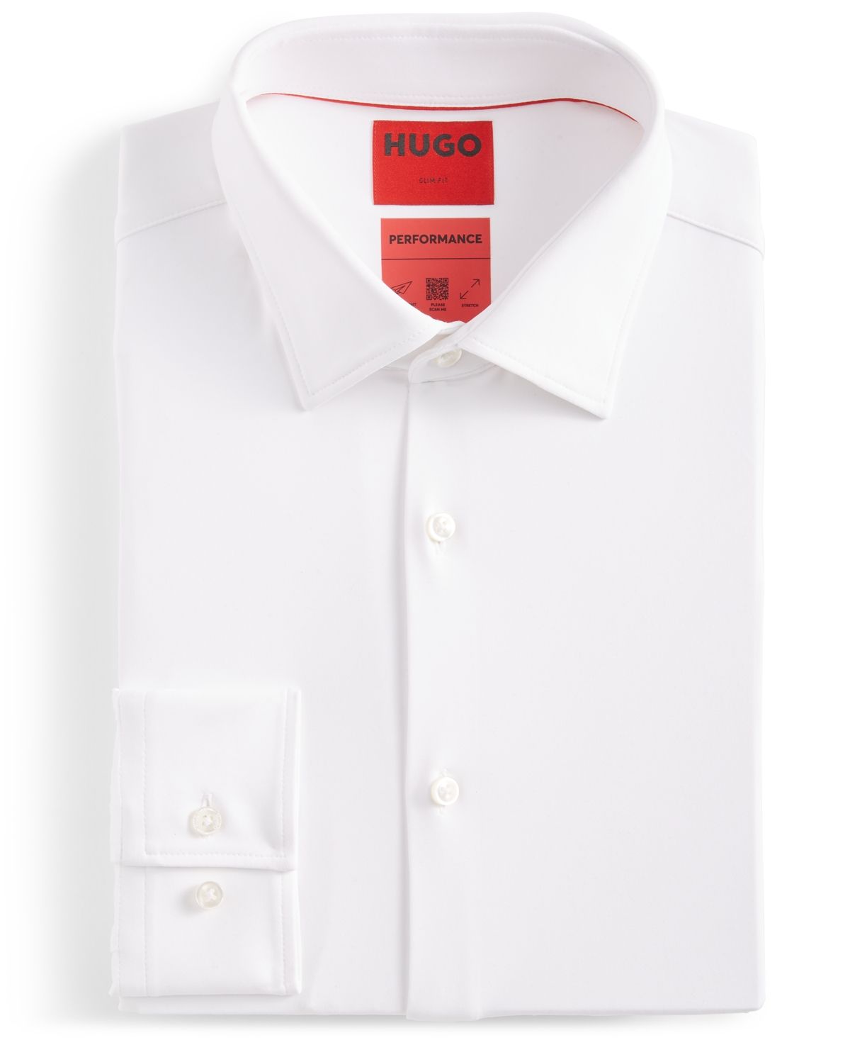 Men's Slim Fit Stretch White Dress Shirt | Macys (US)