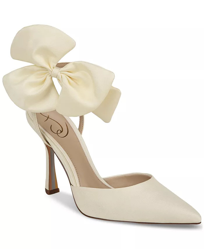 Sam Edelman Women's Halie Pointed-Toe Bow Pumps - Macy's | Macy's
