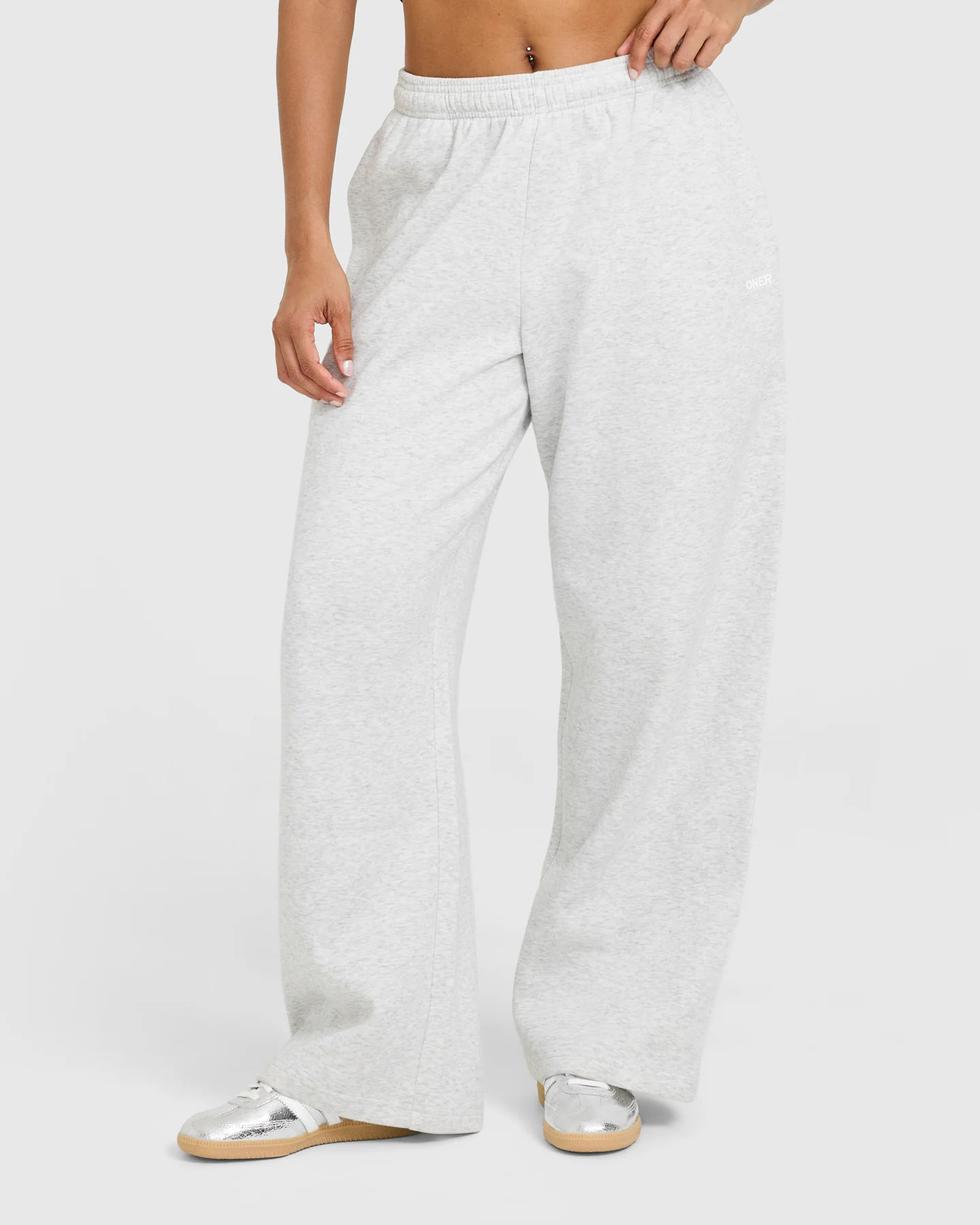 Foundations Oversized Straight Leg Sweatpants | Light Gray Marl | Oner Active (UK / US)
