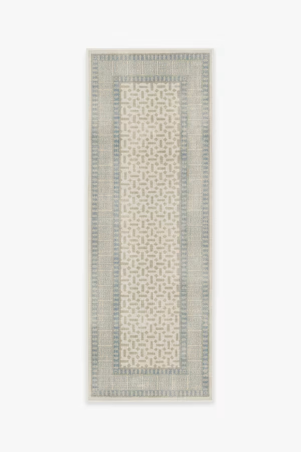 Kairos Ivory & Blue Rug | Ruggable