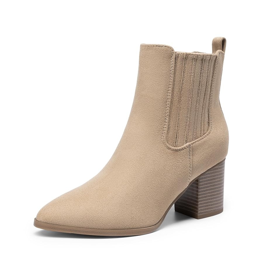 DREAM PAIRS Women's Ankle Boots Pointed Toe Chunky Block Heel Ankle Bootie Fall Short Booties Sho... | Amazon (US)