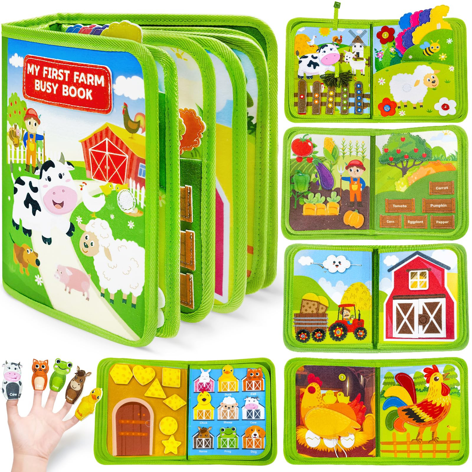 Busy Book for Toddlers 1-3, Montessori Toys for 1 2 Year Old Boy Girl Birthday Gifts, Busy Board ... | Amazon (US)