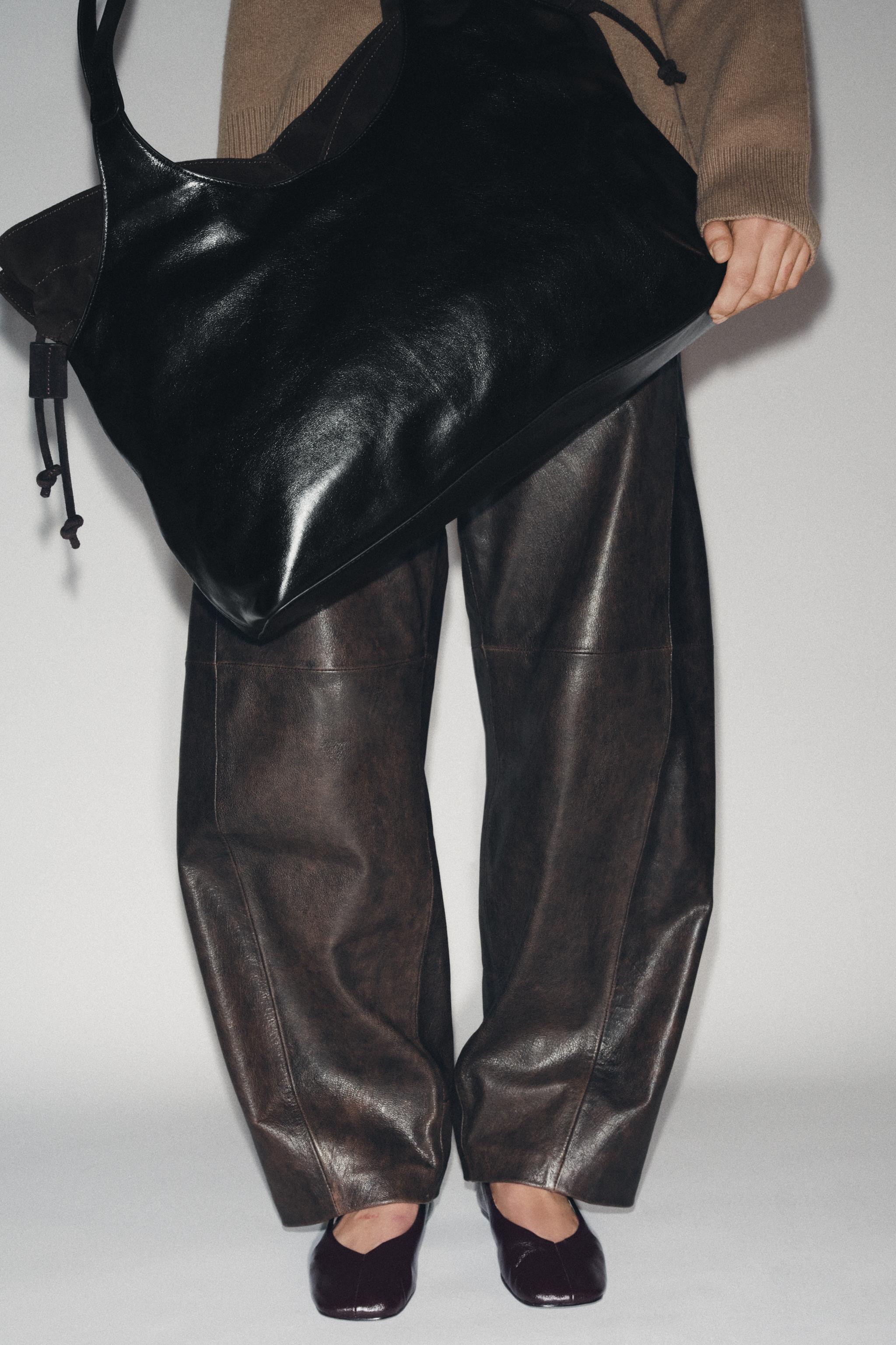 LEATHER BALLET FLATS LIMITED EDITION | Zara UK