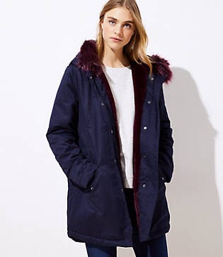 LOFT Faux Fur Lined Parka | LOFT