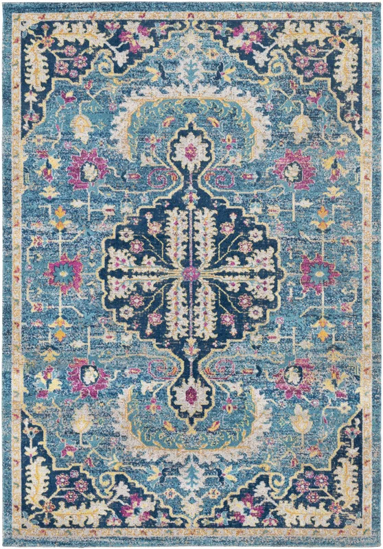 Lancaster Traditional Teal/Navy Area Rug | Wayfair North America
