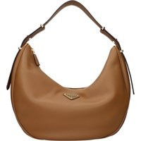 Prada Women's Arqué Shoulder Bag Brown/Caramel Leather | Balardi (US & Canada)