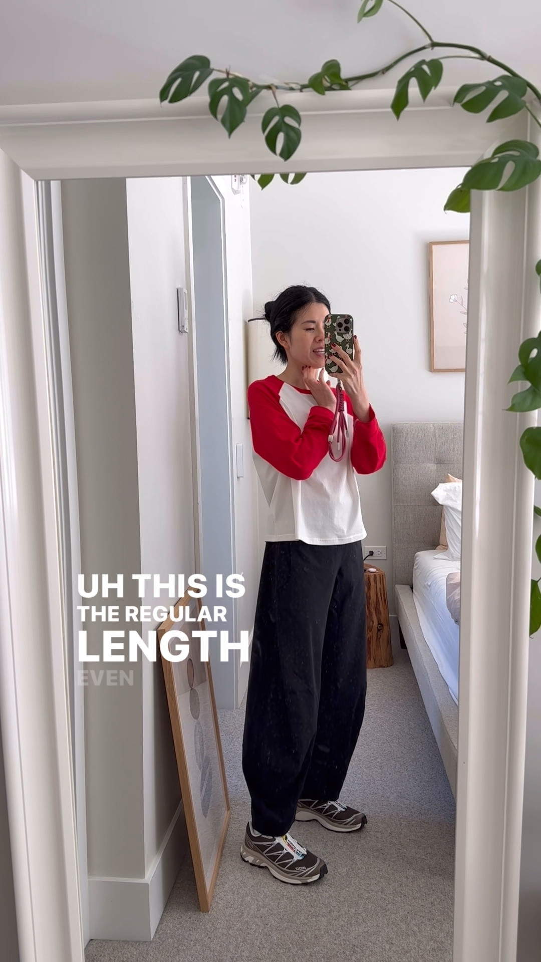 Ruti on the loose pants. I’m in regular length size 4. Usually a size 25 in denim and 4 is a great fit. 
Salomon xt6 tts  

#LTKpetite #LTKshoes #LTKcanada