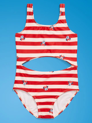 Old Navy x Disney Minnie Mouse Cutout One-Piece Swimsuit for Girls | Old Navy (US)