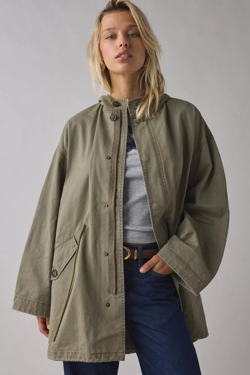 BDG Liam Cotton Twill Hooded Parka Jacket | Urban Outfitters (US and RoW)