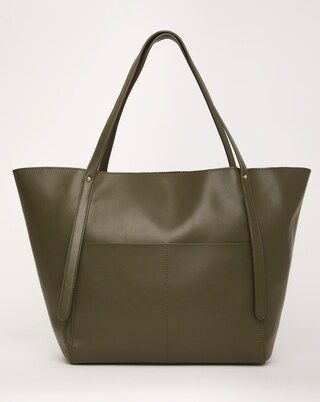 Classic Tote Bag With Front Pocket Detail | Simply Be (UK)