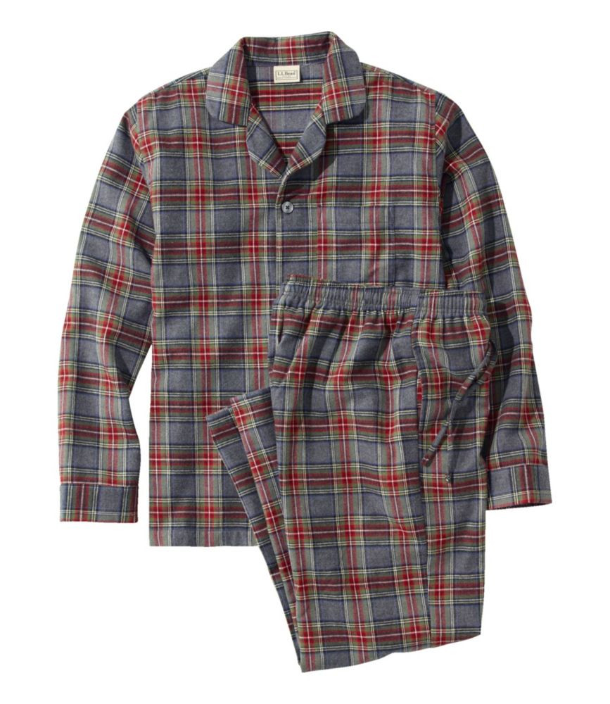 Men's Scotch Plaid Flannel Pajamas Grey Stewart XXL L.L.Bean | L.L. Bean