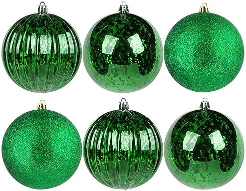 4in Large Christmas Ornaments Shatterproof Christmas Ball Ornaments Giant Xmas Tree Decoration De... | Amazon (US)