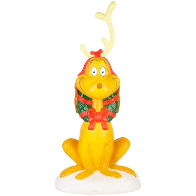Grinch 2-ft LED Max with Antlers Blow Mold Christmas Decoration | Lowe's