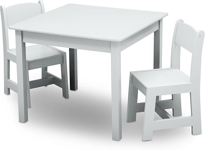 Delta Children MySize Kids Wood Table and Chair Set (2 Chairs Included) - Ideal for Arts & Crafts... | Amazon (US)