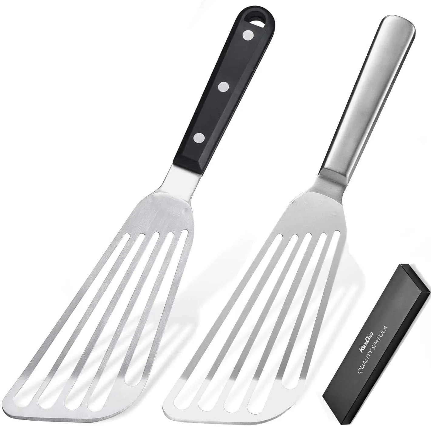 KSENDALO Fish Spatulas Stainless Steel, Kitchen Metal Spatulas with Flexible Thin Slotted Angled ... | Walmart (US)