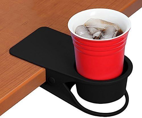 Cup Clip Drink Holder - Black - Snap to Tables, desks, Chairs, Shelves, counters. Keep Your Bever... | Amazon (US)