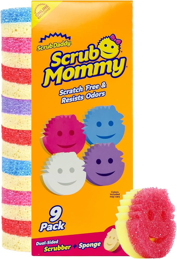 Scrub Daddy Scrub Mommy Kitchen Sponges for Dishes & Wiping Spills - Dual-Sided Dish Scrubber Spo... | Amazon (US)