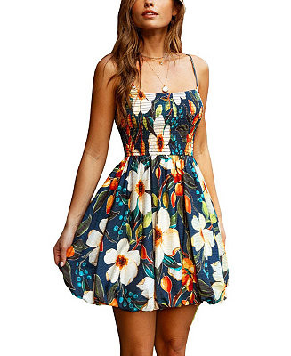 Cupshe Women's Square-Neck Sleeveless Woven Mini Dress with Bubble Hem - Macy's | Macy's