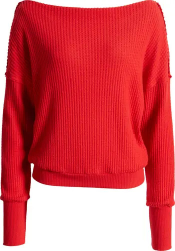 Off the Shoulder Thermal Knit Top | Nordstrom